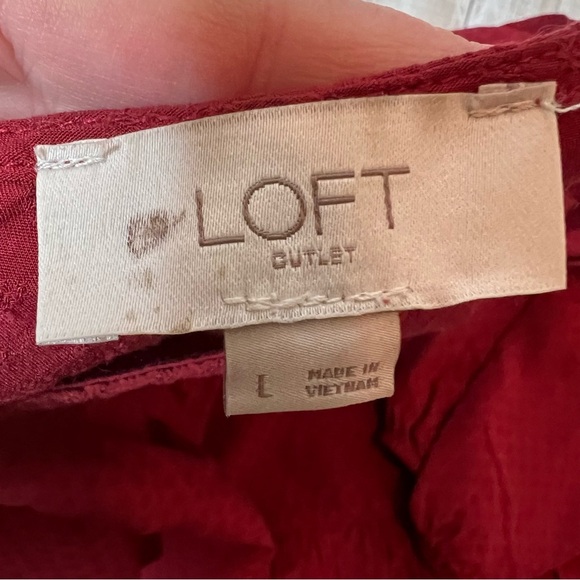 💚Loft rust peplum top - Picture 4 of 5